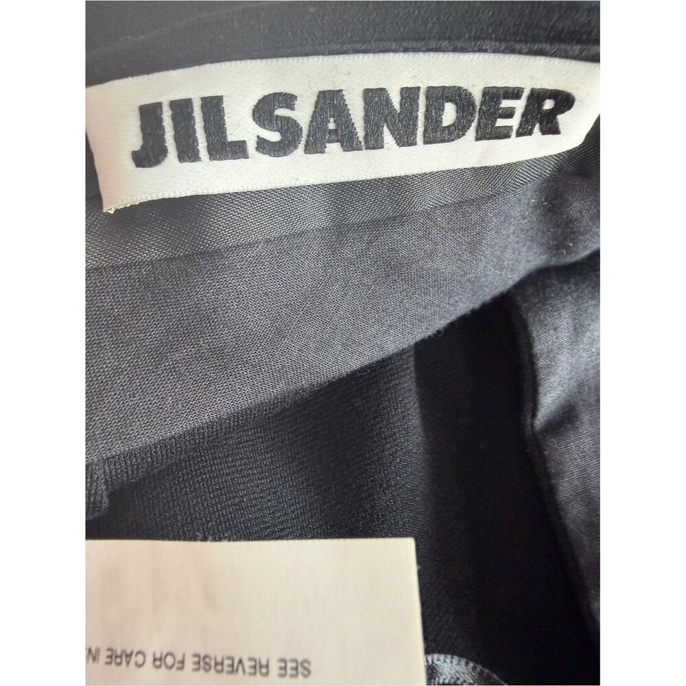 NWT Vintage Y2K Jil Sander Staight Leg Cuffed Knit Pants size 42/US8 Black Crop - Picture 6 of 10